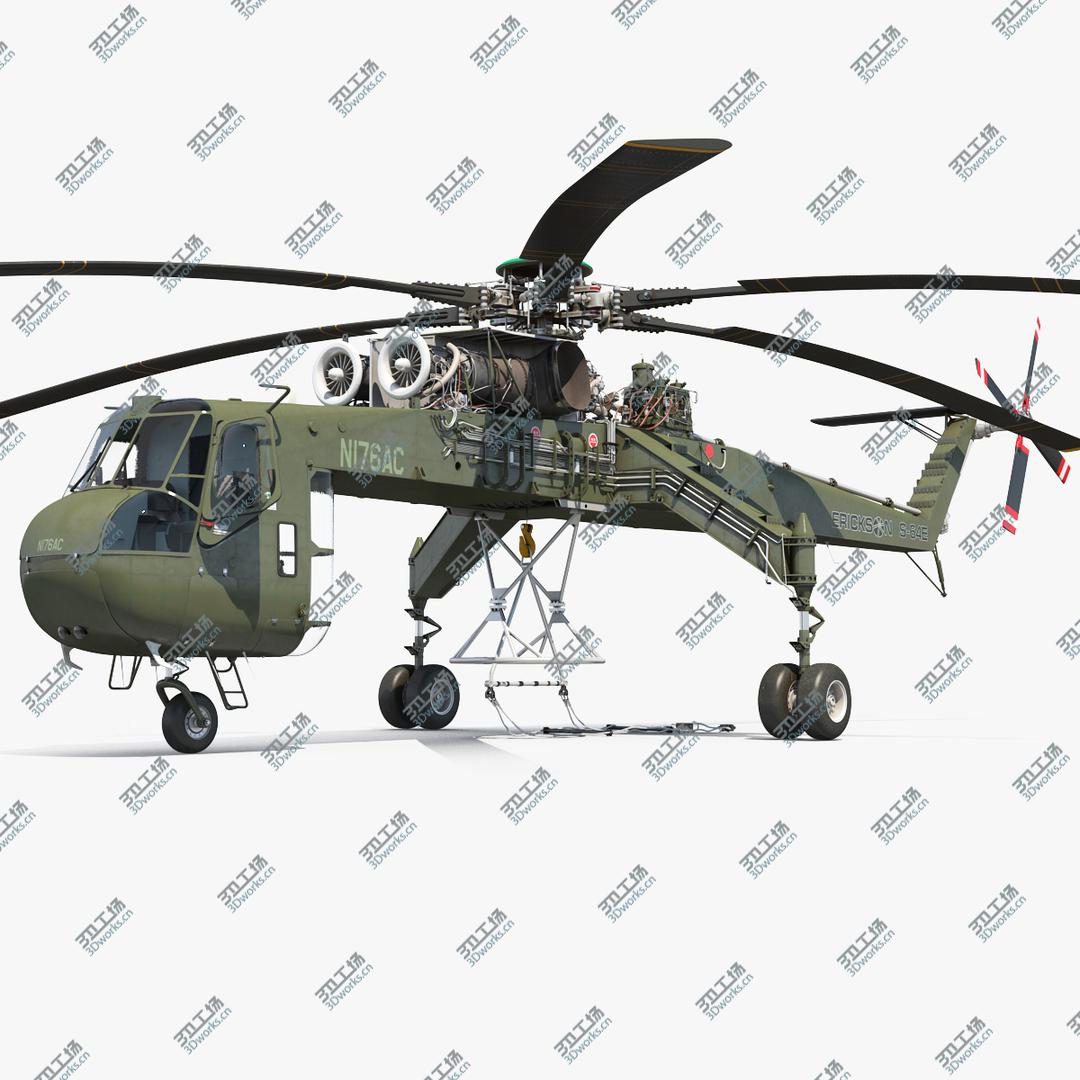 images/goods_img/20210313/Cargo Helicopter Sikorsky S-64 Skycrane Green Rigged 3D model/1.jpg
